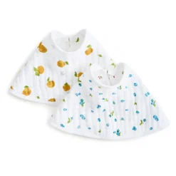 organic cotton muslin burpy bibs 2 pack