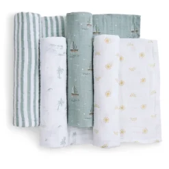 organic cotton muslin swaddle blanket 4 pack