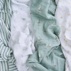 organic cotton muslin swaddle blanket 4 pack