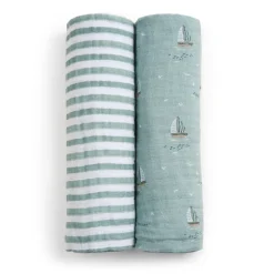 organic cotton muslin swaddle blanket 2 pack