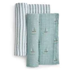 organic cotton muslin swaddle blanket 2 pack