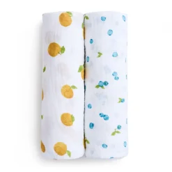 organic cotton muslin swaddle blanket 2 pack
