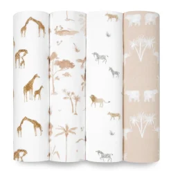 organic cotton muslin swaddle blanket 4 pack