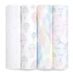 organic cotton muslin swaddle blanket 4 pack