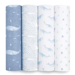 organic cotton muslin swaddle blanket 4 pack