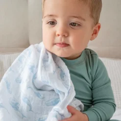 organic cotton muslin swaddle blanket 4 pack