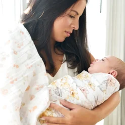 organic cotton muslin swaddle blanket 4 pack