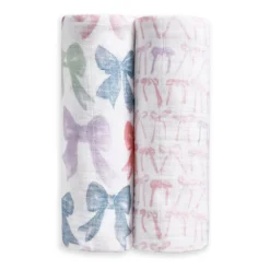 organic cotton muslin swaddle blanket 2 pack