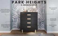 Park Heights 4-Drawer Chest Caviar Black