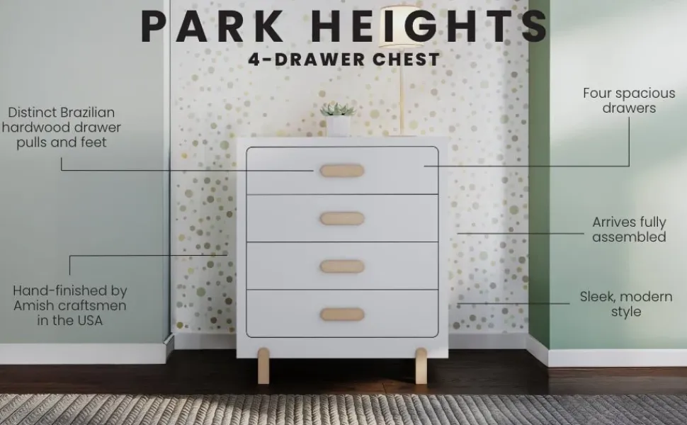 Park Heights 4-Drawer Chest Matte White