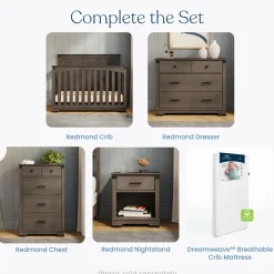 Redmond 3 Drawer Dresser, Dapper Gray