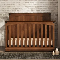 Redmond Full Panel 4-in-1 Convertible Crib, Coach Cherry