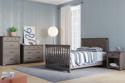Redmond Full Panel 4-in-1 Convertible Crib, Dapper Gray