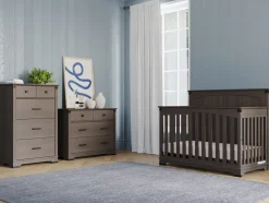 Redmond Full Panel 4-in-1 Convertible Crib, Dapper Gray