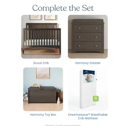 Scout 4-in-1 Convertible Crib, Dapper Gray