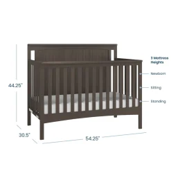 Scout 4-in-1 Convertible Crib, Dapper Gray