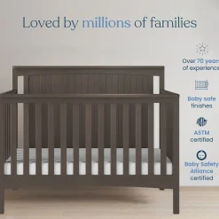 Scout 4-in-1 Convertible Crib, Dapper Gray