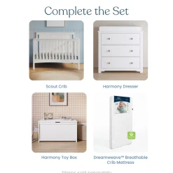 Scout 4-in-1 Convertible Crib, Matte White