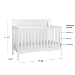 Scout 4-in-1 Convertible Crib, Matte White