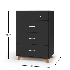 Soho 4 Drawer Chest, Ebony