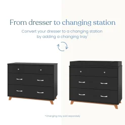 Soho 3-Drawer Dresser, Ebony