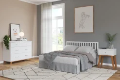 Soho 3-Drawer Dresser, White/Natural