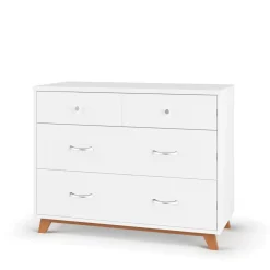 Soho 3-Drawer Dresser, White/Natural