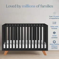 Soho 4-in-1 Convertible Crib, Ebony