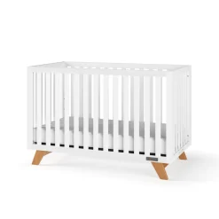 Soho 4-in-1 Convertible Crib, White/Natural