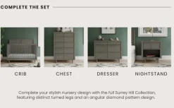 Surrey Hill 5 Drawer Chest, Lunar Gray