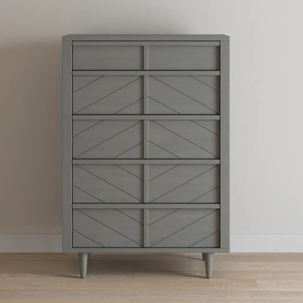 Surrey Hill 5 Drawer Chest, Lunar Gray