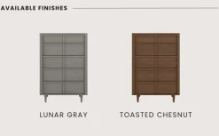 Surrey Hill 5 Drawer Chest, Lunar Gray