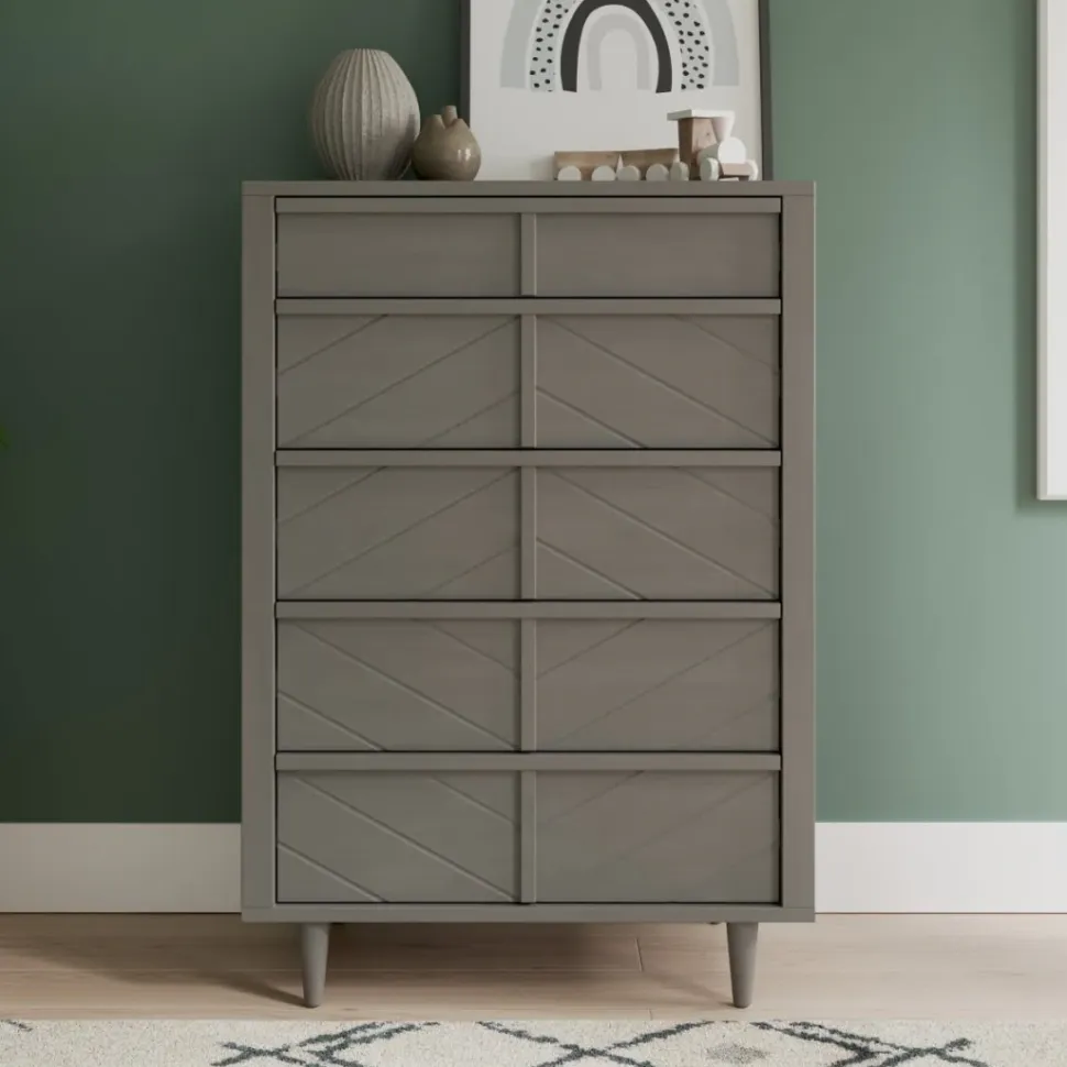 Surrey Hill 5 Drawer Chest, Lunar Gray