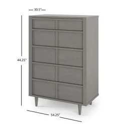 Surrey Hill 5 Drawer Chest, Lunar Gray