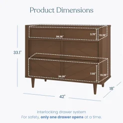 Surrey Hill 3 Drawer Dresser, Toasted Chestnut