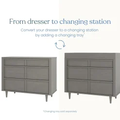 Surrey Hill 3 Drawer Dresser, Lunar Gray