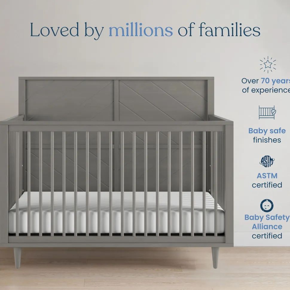 Surrey Hill 4-in-1 Convertible Crib, Lunar Gray