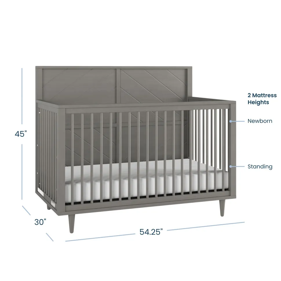 Surrey Hill 4-in-1 Convertible Crib, Lunar Gray