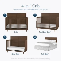 Surrey Hill 4-in-1 Convertible Crib, Toasted Chestnut