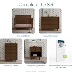 Surrey Hill 4-in-1 Convertible Crib, Toasted Chestnut