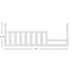 Toddler Guard Rail, White/Brown