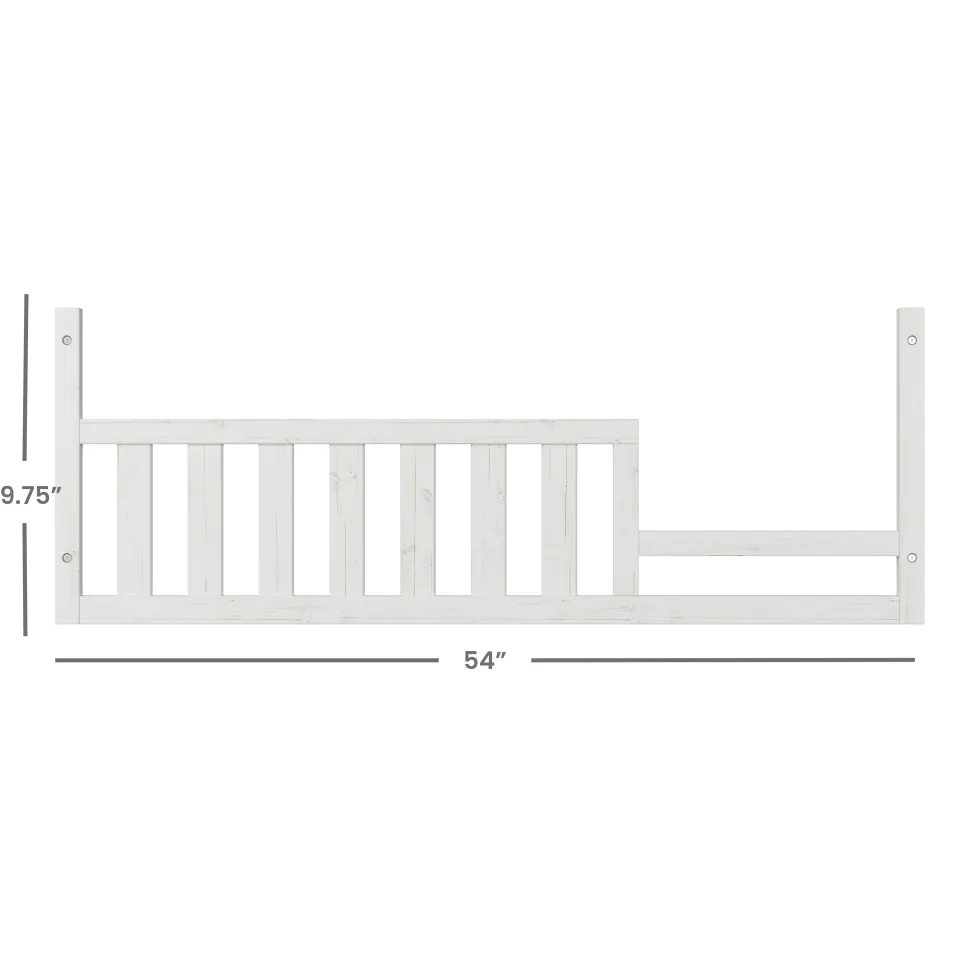 Toddler Guard Rail, White/Brown