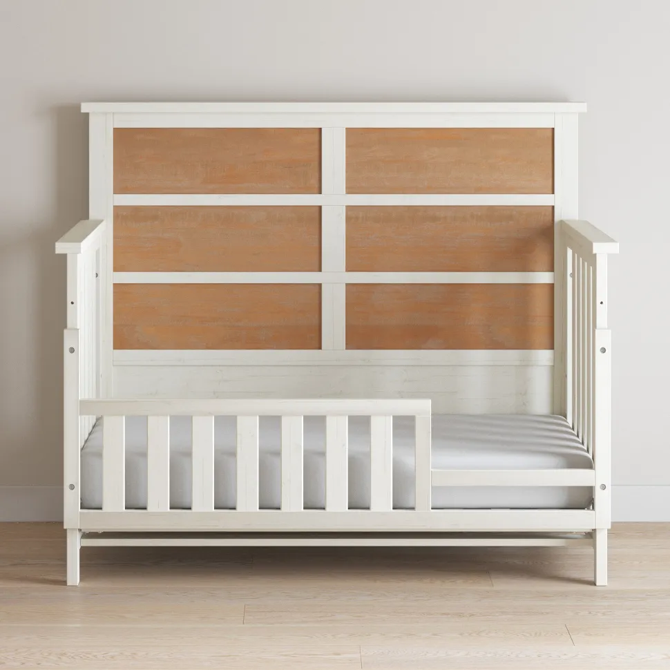 Toddler Guard Rail, White/Brown