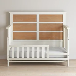 Toddler Guard Rail, White/Brown