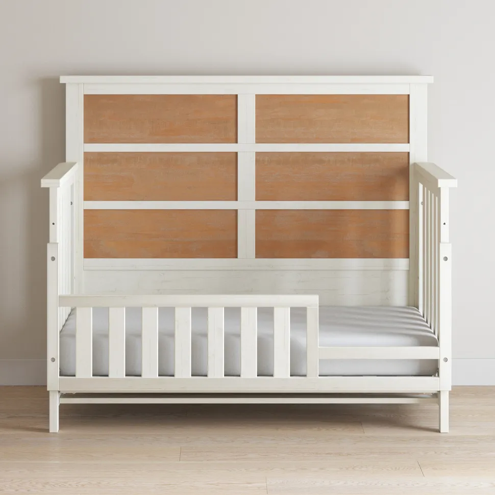 Toddler Guard Rail, White/Brown