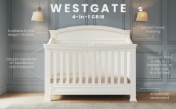Westgate 4-in-1 Convertible Crib, Vintage Linen