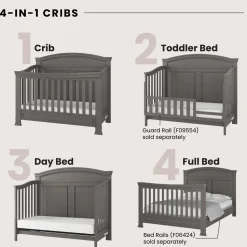 Westgate 4-in-1 Convertible Crib, Chelsea Grey