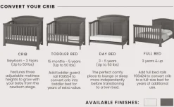 Westgate 4-in-1 Convertible Crib, Chelsea Grey