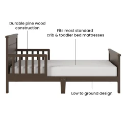 Woodland Toddler Bed, Brushed Truffle