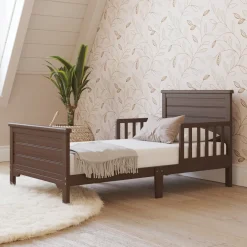 Woodland Toddler Bed, Brushed Truffle